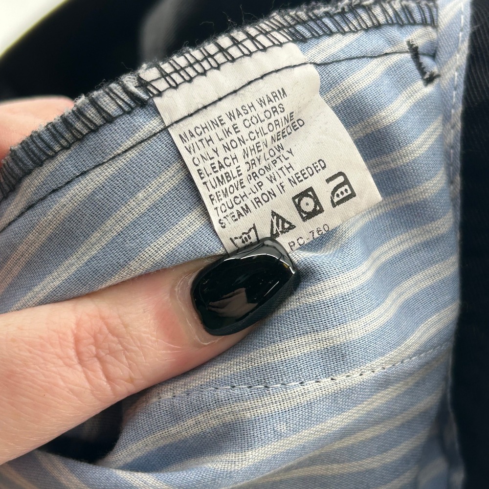 IZOD Mens American Chino Black Flat Front Pants 40x29 NWT FLAW Minimal Office - Picture 6 of 13